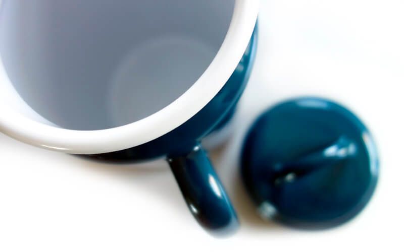 Geëmailleerde Theepot Blauw Kockums