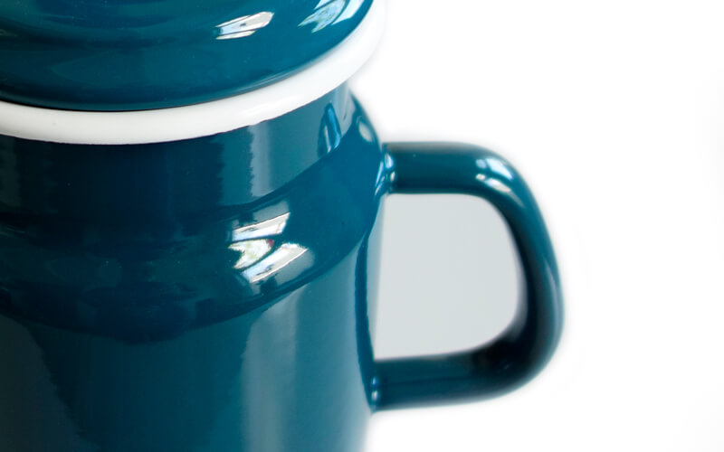 Geëmailleerde Theepot Blauw Kockums