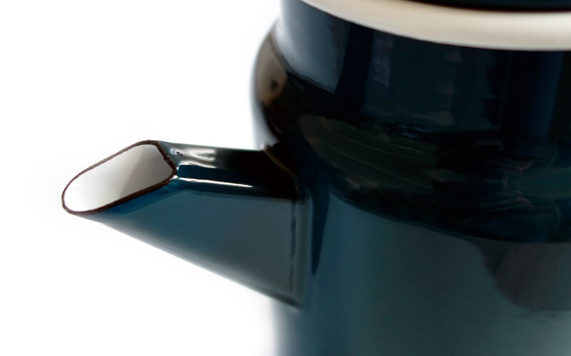 Geëmailleerde Theepot Blauw Kockums