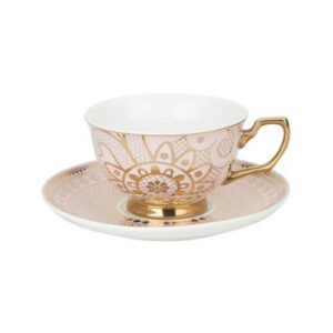 Kop & Schotel Georgia Lace Pearl 24kr Goud Christina Re