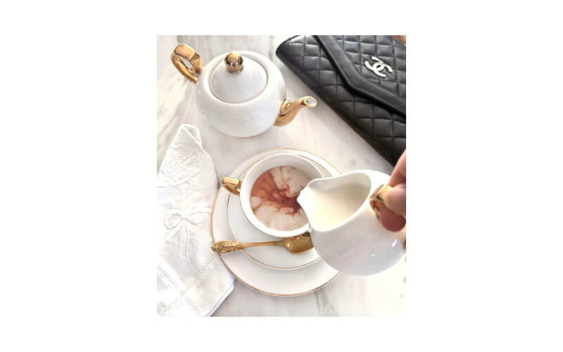 Kop & Schotel Ivoor 24kr Goud Christina Re