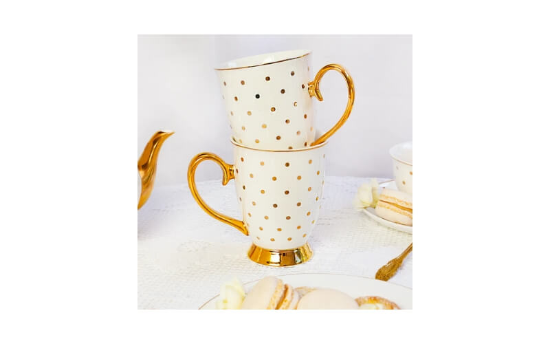 Mok Ivoor Polka 24kr Goud Christina-Re