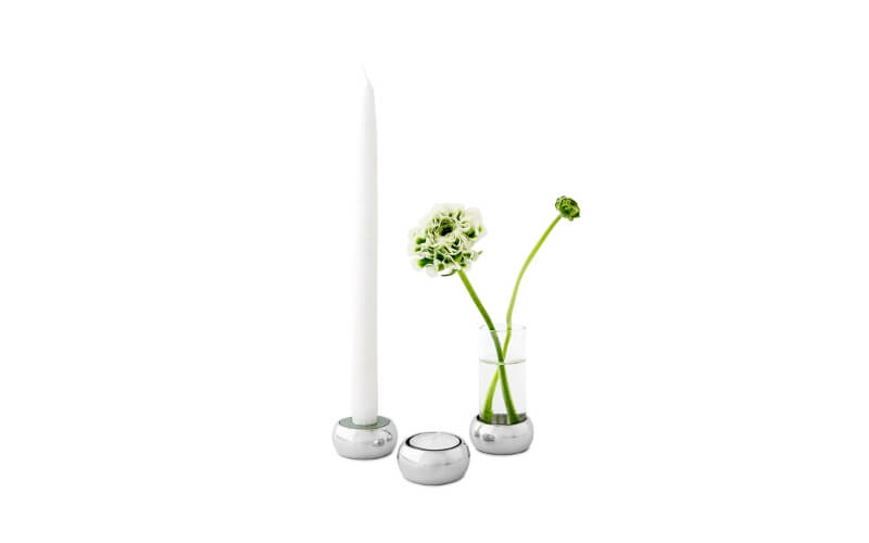 Tafelset Constella Aluminium Vaasje- Kandelaar