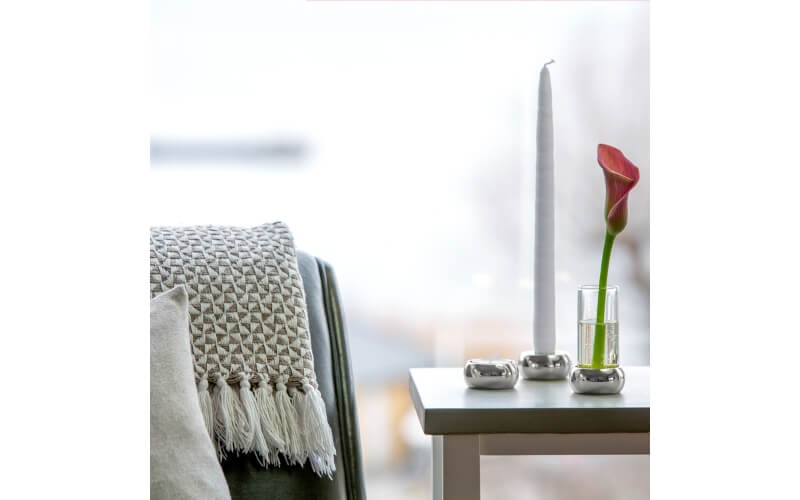 Tafelset Constella Aluminium Vaasje- Kandelaar