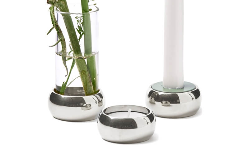 Tafelset Constella Aluminium Vaasje- Kandelaar