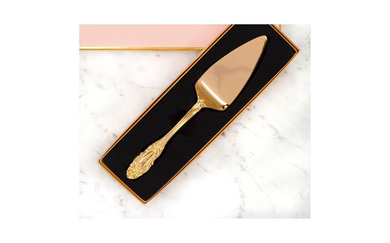 Taartschep 24 Kr Goud Verguld Christina Re