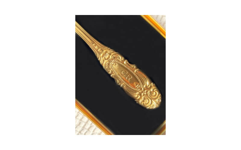 Taartschep 24 Kr Goud Verguld Christina Re