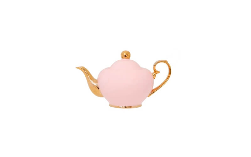 Theepot Blush 2 kops 24kr. Goud Christina Re